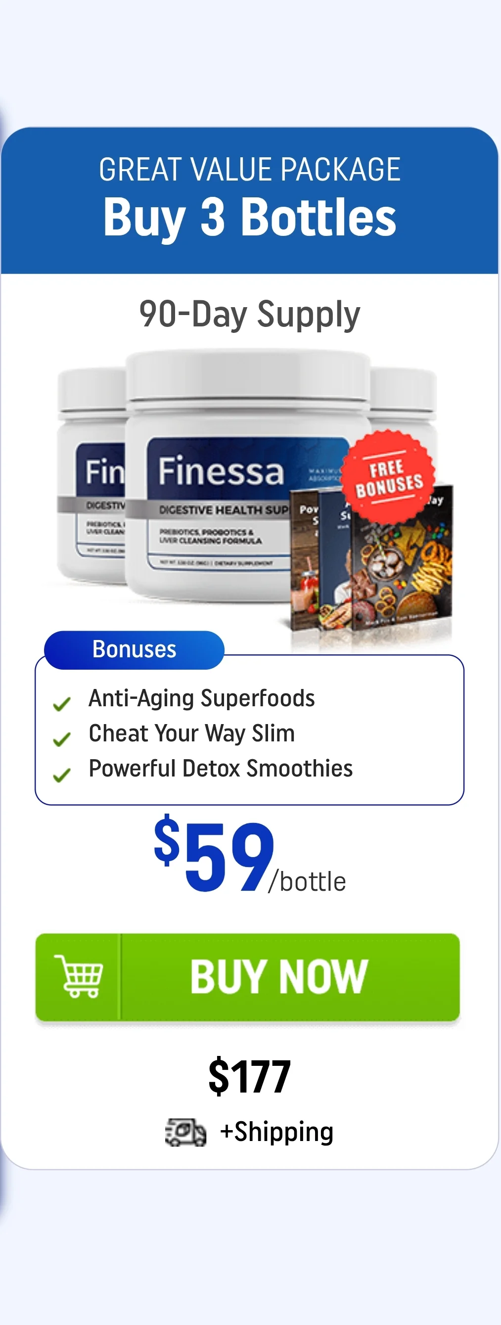 Finessa™ 3 bottles pricing